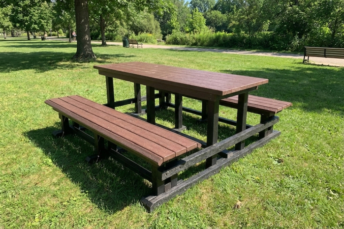 エコマウッドーベンチ　テーブル